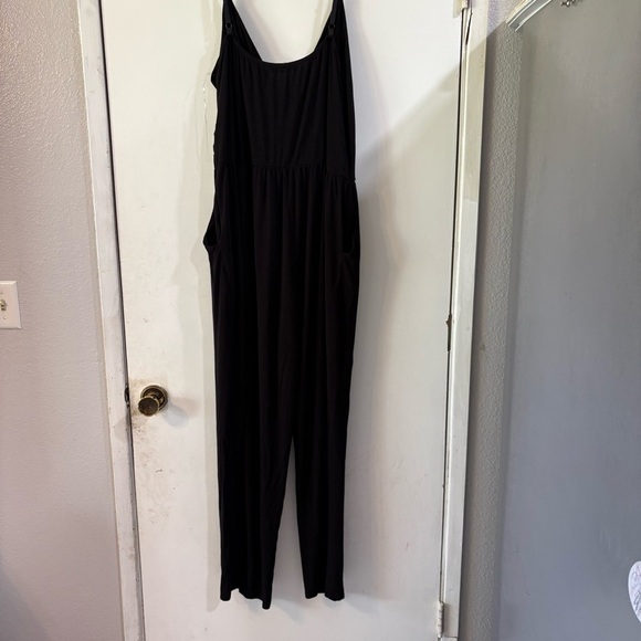 Gilli Black Jumpsuit Plus Size 2X Soft Stretch Spaghetti Strap Classic - Picture 6 of 9